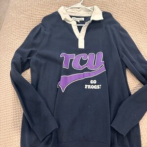TCU Navy and Purple Rugby Shirt